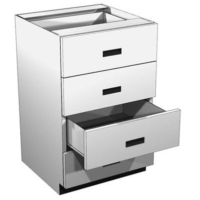 4-Drawer Lozier Metal Rx Cabinet